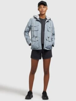 Khujo Vestes De Mi-saison Veste Mi-saison FLAMES Femme Bleu Clair -Khujo Soldes Magasin df694f2caa10f2b3760fdf5849c9e5d9