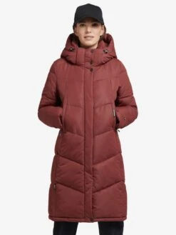Khujo Manteaux Dhiver Manteau D’hiver Limetta Femme Rouge Rouille