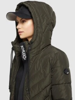 Khujo Manteaux De Mi-saison Manteau Mi-saison Mugg Femme Olive -Khujo Soldes Magasin e9592064746ef4c5253f32733f2f00ac