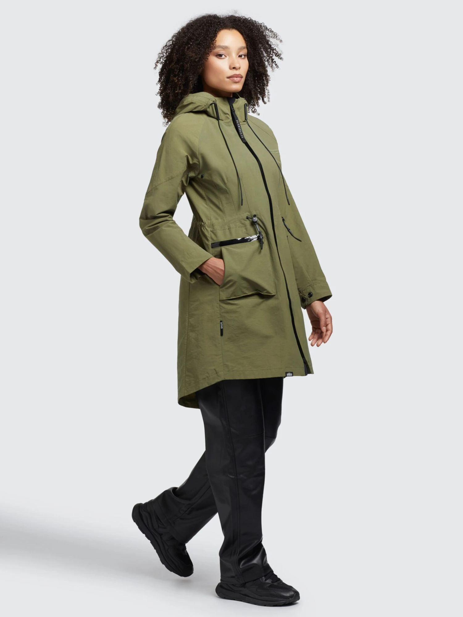 Khujo Parkas Parka Mi-saison Femme Olive 5 Khujo Parkas Parka Mi-saison Femme Olive – Image 3
