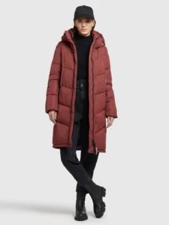 Khujo Manteaux Dhiver Manteau D’hiver Limetta Femme Rouge Rouille -Khujo Soldes Magasin efd1101481fdd8c7614267e370978997