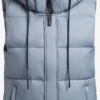 Khujo Vestes Sans Manches Gilet Eden Femme Bleu Clair -Khujo Soldes Magasin f28426983663570aee49e457cb825789