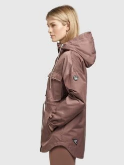 Khujo Vestes De Mi-saison Veste Mi-saison PRAYATA Femme Marron -Khujo Soldes Magasin f31f79002e37ec28e27a57a719621823