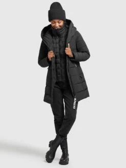 Khujo Manteaux Courts Manteau D’hiver Floyt Femme Noir -Khujo Soldes Magasin f4ce8737ff5b3f22aaba1e7a9df60d10