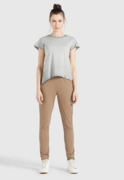 Khujo T-shirts T-shirt MATAMA Femme Gris -Khujo Soldes Magasin f637c697d19ade562f75febd6b49d42a