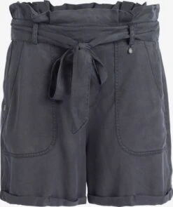 Khujo Shorts Loosefit Pantalon Poppy Femme Gris Foncé