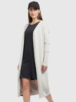 Khujo Gilets Cardigan Elina Femme Crème -Khujo Soldes Magasin fad2beb7b48e97b3a77108d1e8500f1d
