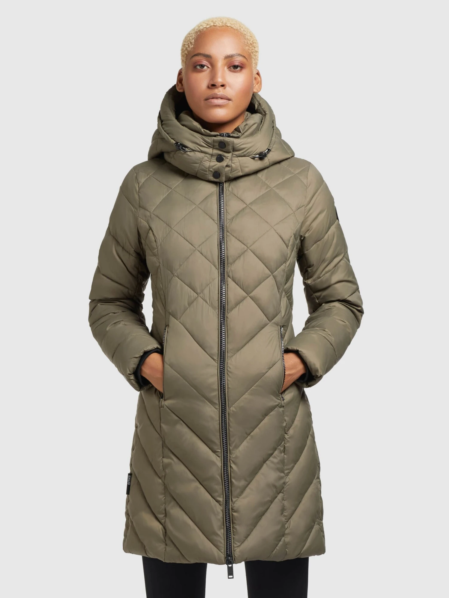 Khujo Manteaux De Mi-saison Manteau Mi-saison Aneth Femme Kaki 4 Khujo Manteaux De Mi-saison Manteau Mi-saison Aneth Femme Kaki – Image 2