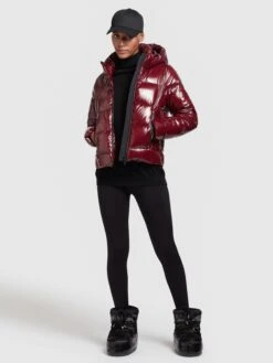 Khujo Vestes Dhiver Veste D’hiver Fala Femme Rouge Foncé -Khujo Soldes Magasin fbad1100bfe9696cce4d6a848f0ac46c