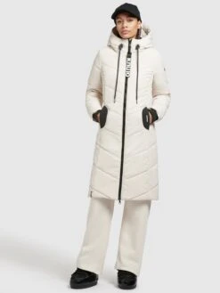Khujo Manteaux Dhiver Manteau D’hiver Aribay 3 Femme Blanc Cassé -Khujo Soldes Magasin ff4905930541926c8748374b0e223c8f